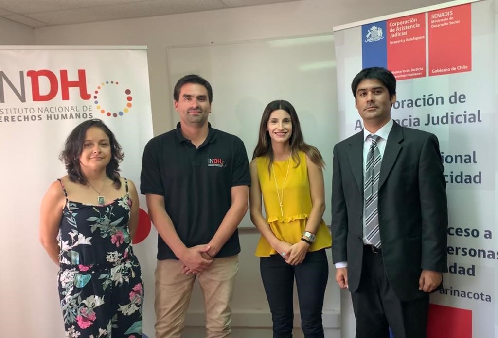 Arica: charla sobre discapacidad a profesionales del INDH