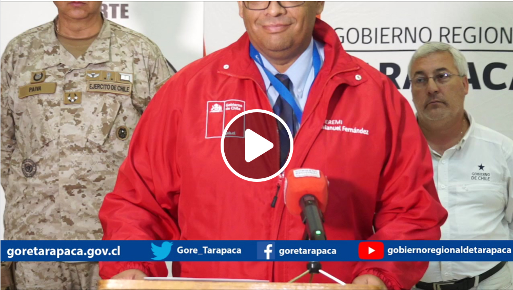 Publicación en Facebook de Gobierno Regional de Tarapacá
