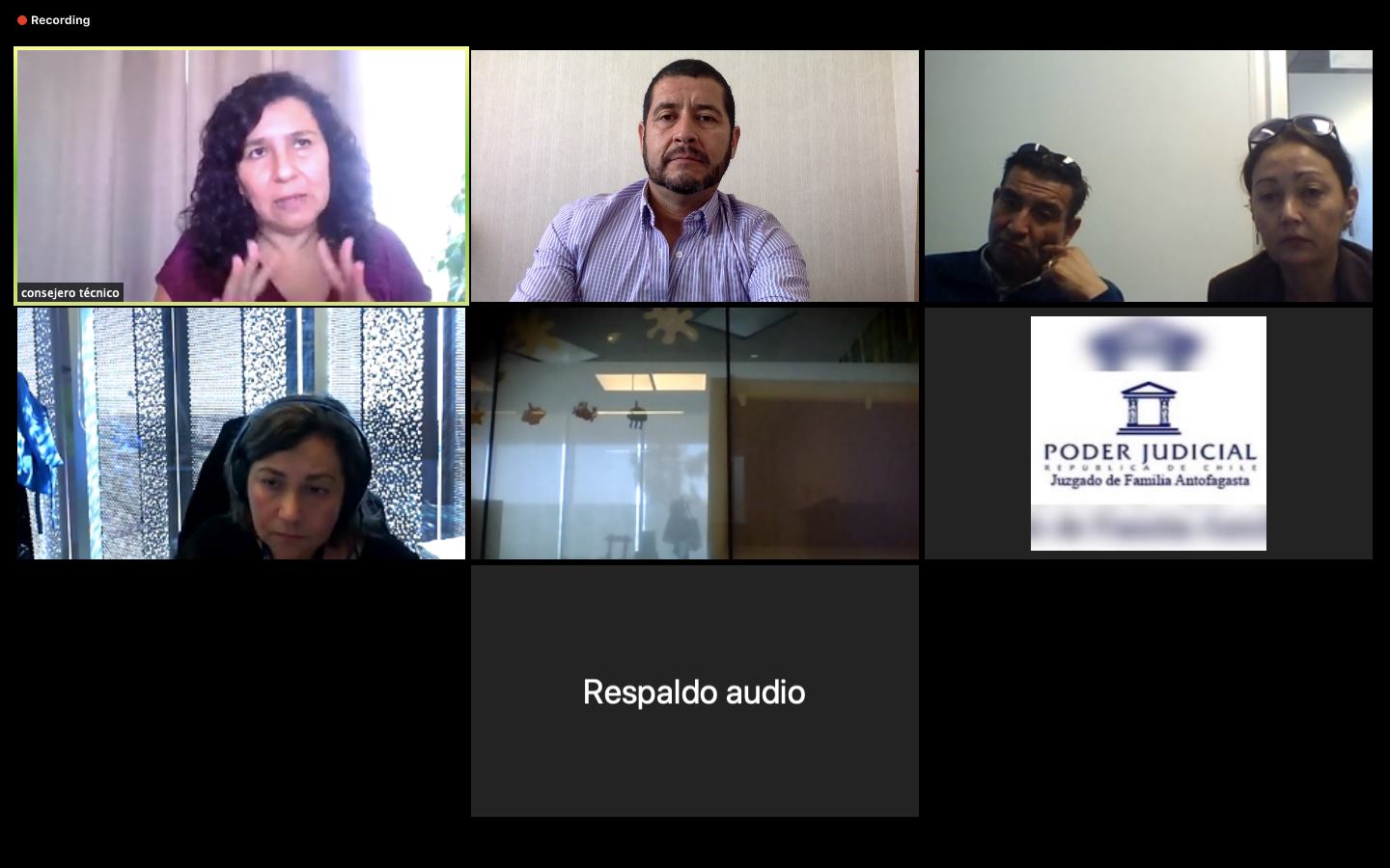 Participación en audiencias por videoconferencia del Consultorio Jurídico Antofagasta Centro