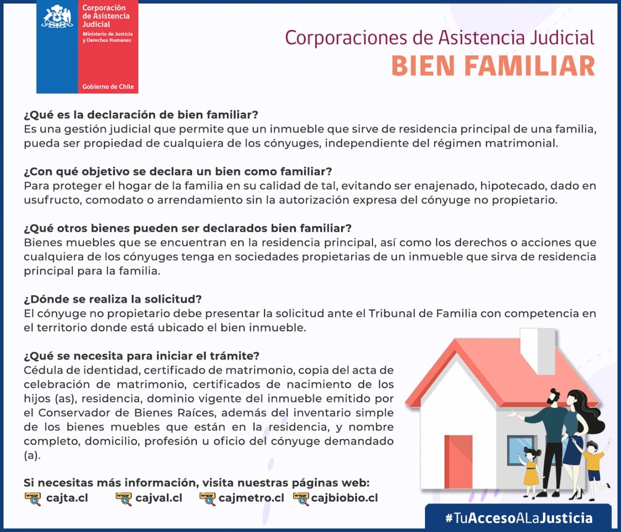 Información sobre la declaración del Bien Familiar