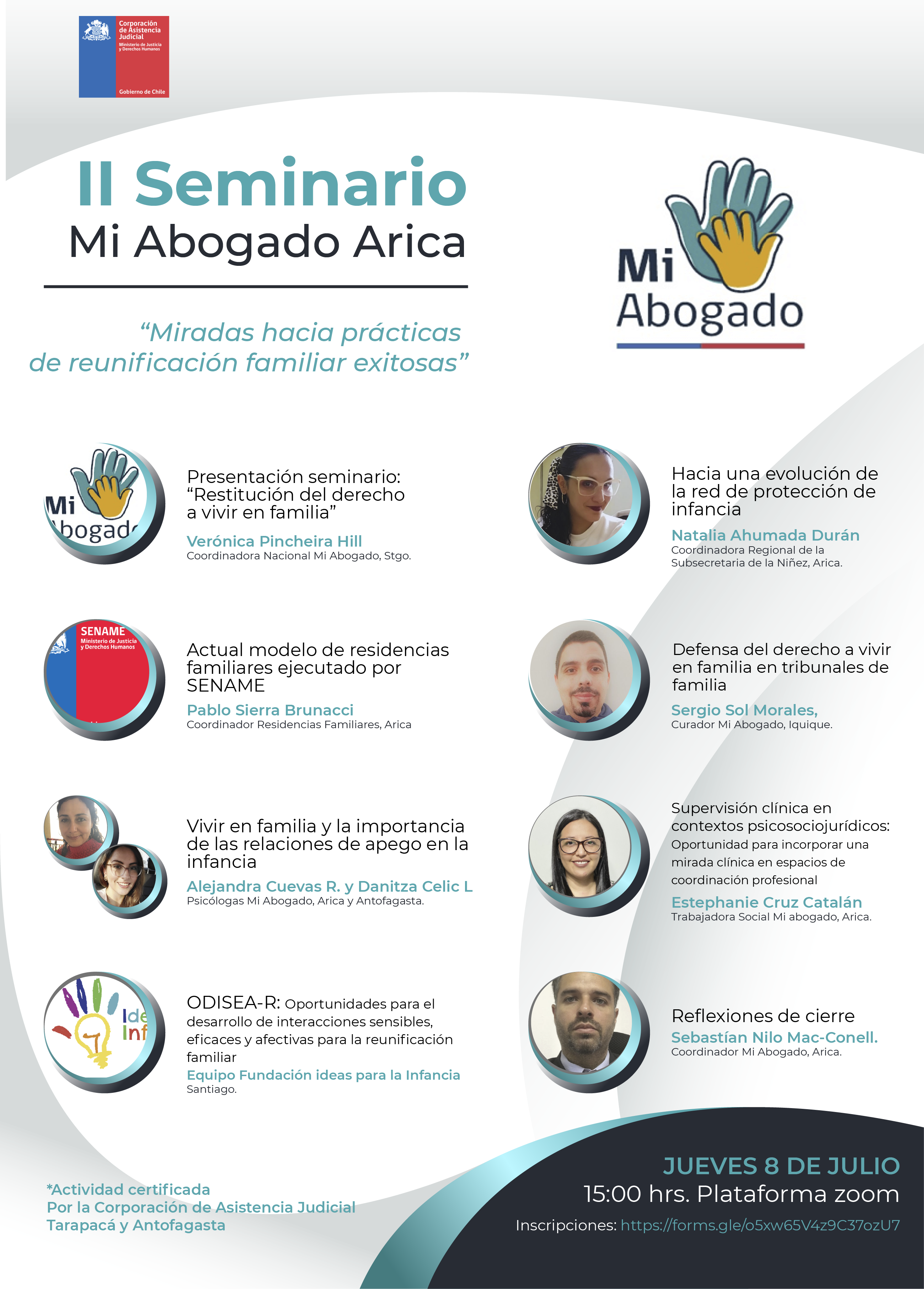 Invitamos a Seminario II  “Miradas hacia prácticas de reunificación familiar exitosas”