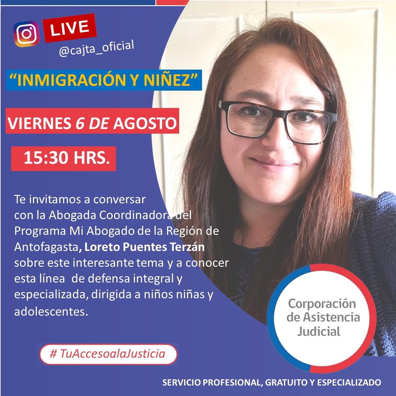 Invitamos a Instagram Live de la CAJTA