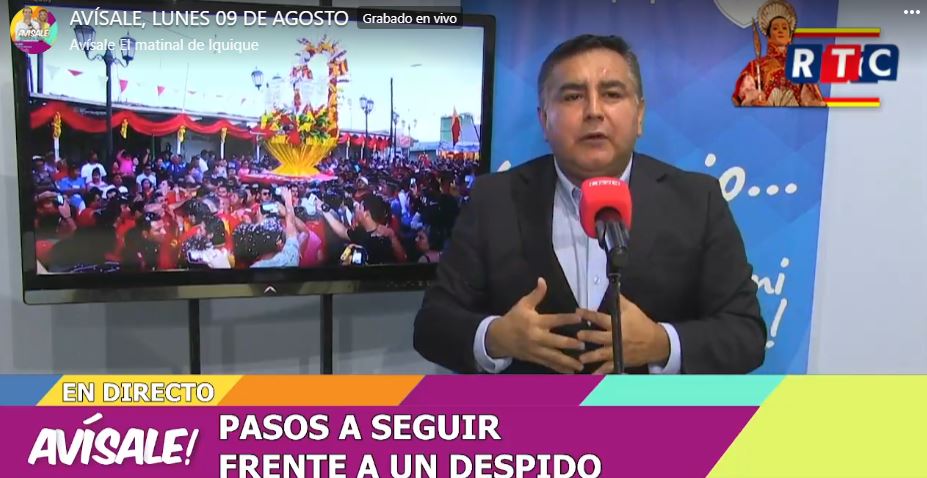 Daniel Sánchez Bustillos, Jefe de Estudios de ODL de Tarapacá en RTC Televisión