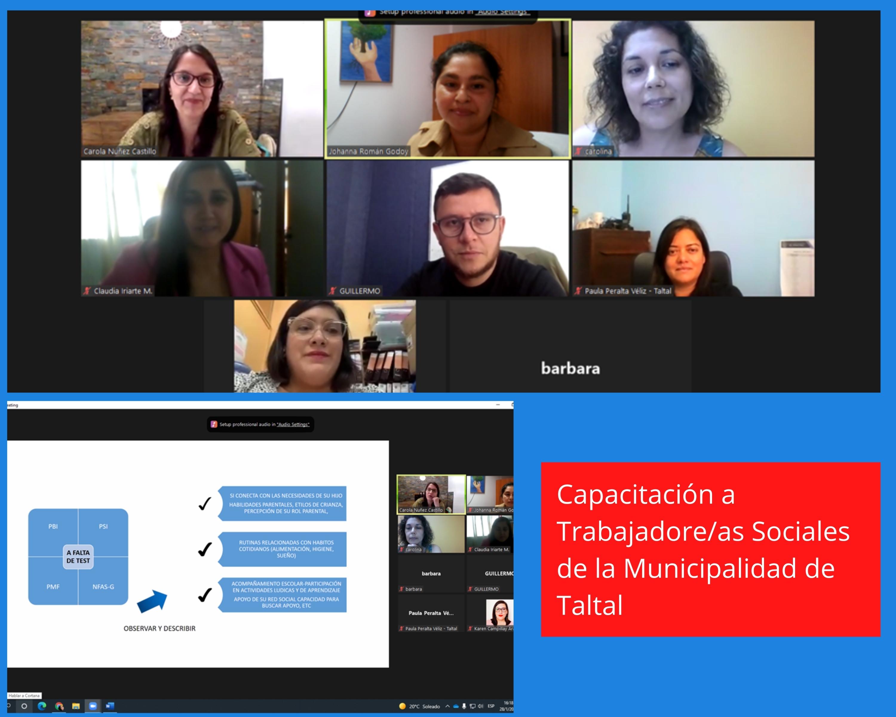 CAJTA capacita a Trabajadores/as Sociales de la Municipalidad de Taltal