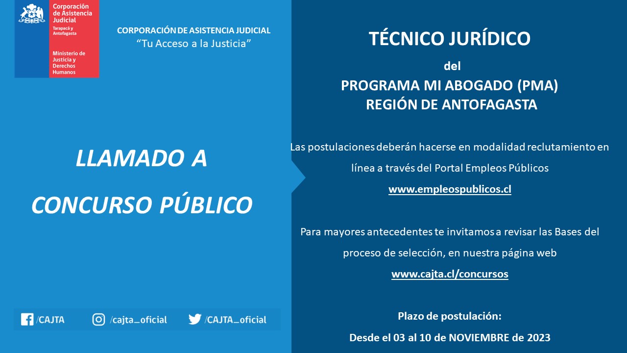 LLAMADO A CONCURSO PÚBLICO
