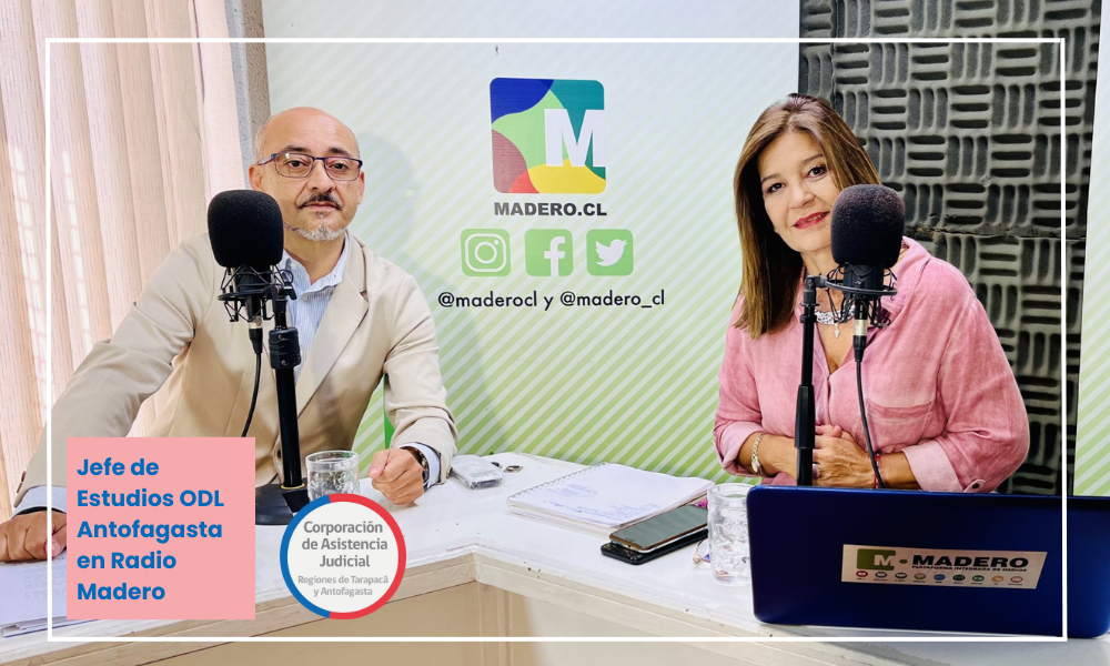 efe de Estudios de la Oficina de Defensa Laboral de Antofagasta en radio Madero FM