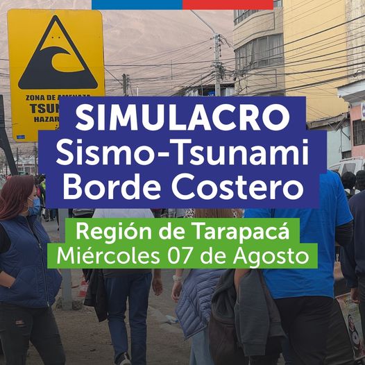 Simulacro de sismo-tsunami en Tarapacá