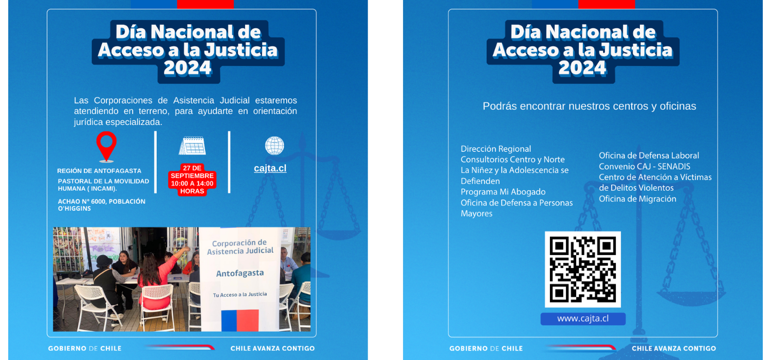 Viernes 27 de septiembre: Día Nacional del Acceso a la Justicia, Región de Antofagasta