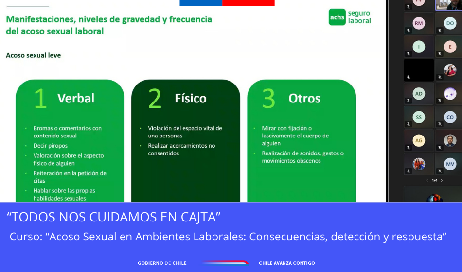 Curso en CAJTA: “Acoso Sexual en Ambientes Laborales: Consecuencias, detección y respuesta”