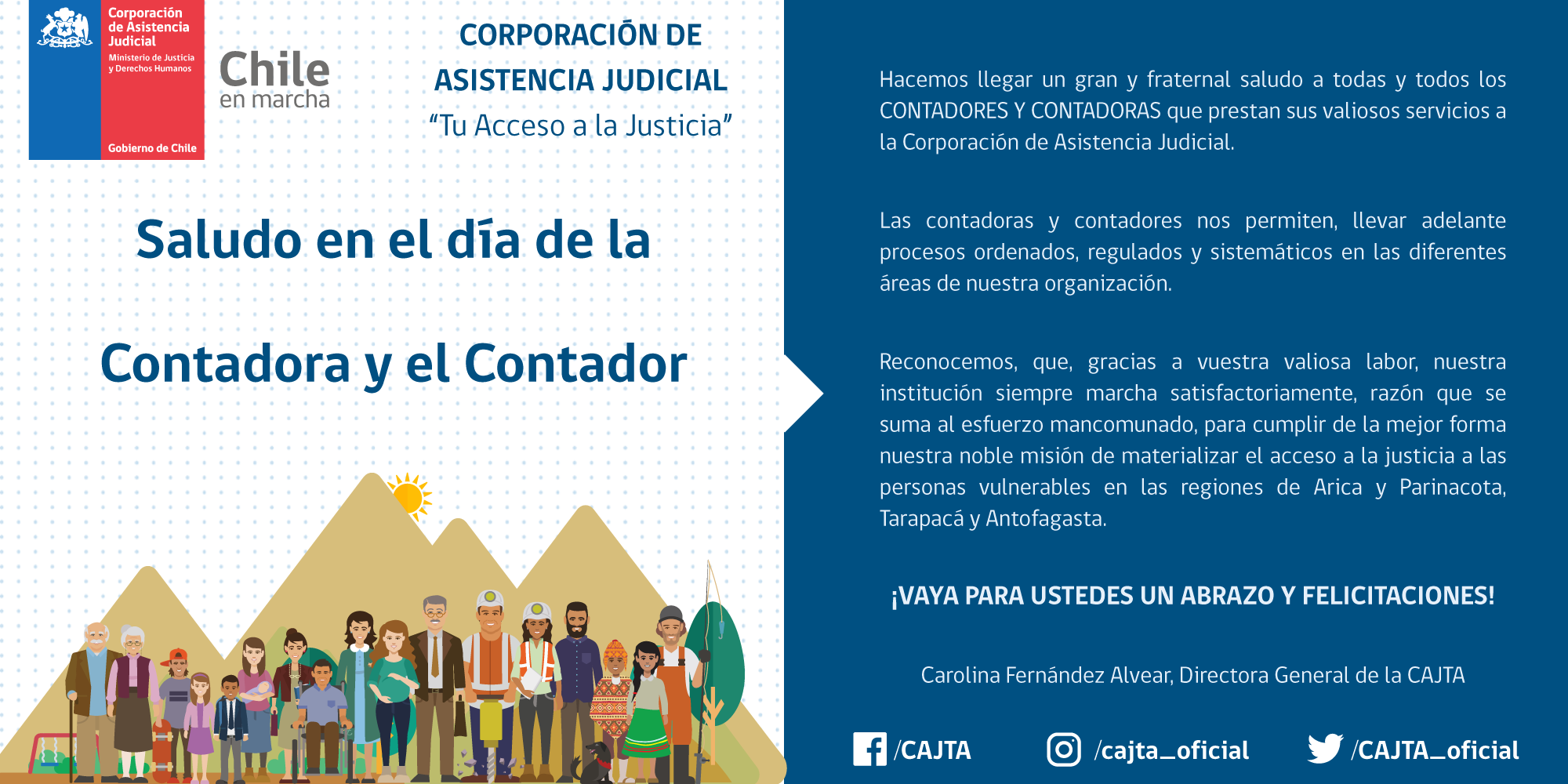 Saludo en el día de la Contadora y el Contador